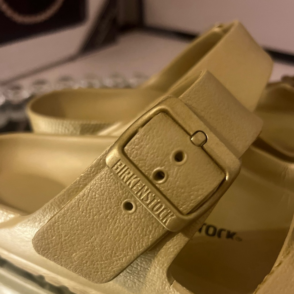 Birkenstock Arizona Eva Gold Sandals Shoes sz 8 - Picture 8 of 11